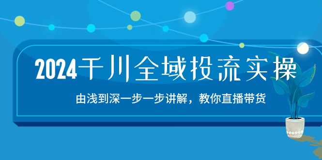 2024千川全域投流精品实操：由谈到深一步一步讲解，教你直播带货（15节）-灰子网创