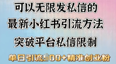 最新“摆烂式”引流打法，小红书私信引流，单天引流100+-灰子网创