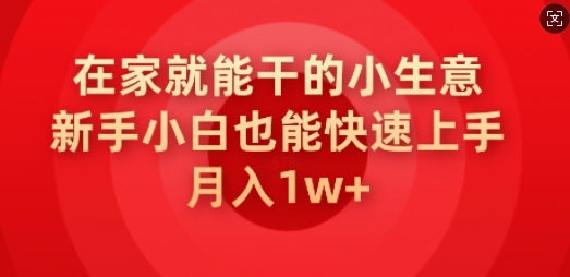 在家就能干的小生意，新手小白也能快速上手，月入1w-灰子网创